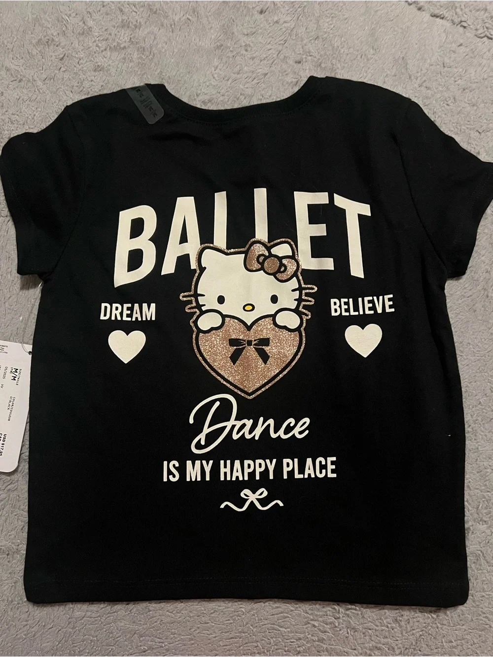 The Children's Place Black Hello Kitty 'Dance All Day' Tee